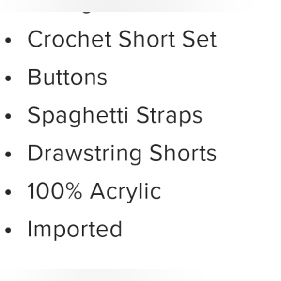 Jolie & Joy Crochet Short Set- White *new* - Picture 6 of 10